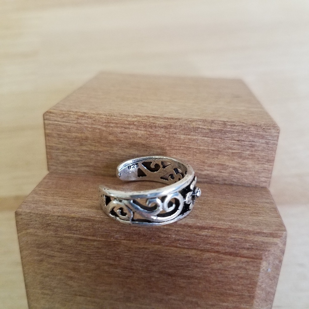 Sterling Silver Adjustable Toe Ring - image 4